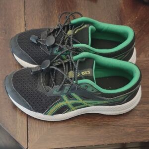 Asics Kids Sneakers in Black and Green